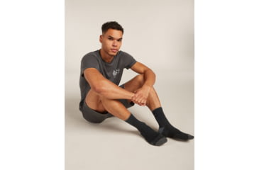 Image of Icebreaker Merino Hike+ Ultralight Quarter Socks - Mens, Black/Obsidian, Medium, IB0A578R0FBM