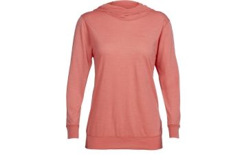 Image of Icebreaker Mira Long Sleeve Hood - Women's -Tulip Heather-Large