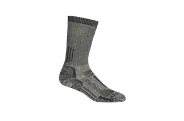 Image of Icebreaker Mountaineer Mid Calf Socks - Women's, Jet Heather/Espresso, Medium, IB101280136M