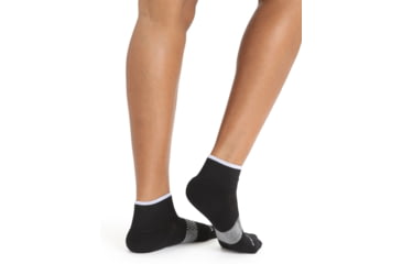 Image of Icebreaker Multisport Light Mini Socks - Womens, Black/Snow/Metro Heather, Medium, IB105127377M