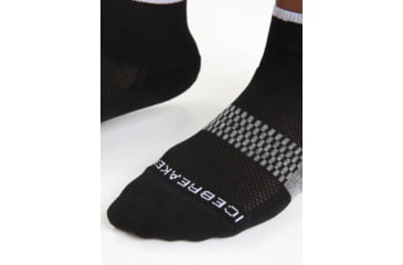 Image of Icebreaker Multisport Light Mini Socks - Womens, Black/Snow/Metro Heather, Medium, IB105127377M