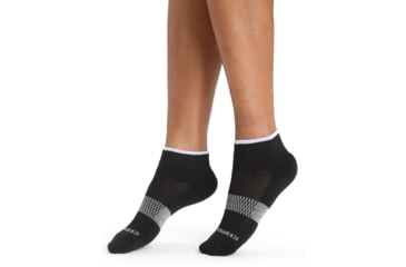 Image of Icebreaker Multisport Light Mini Socks - Womens, Black/Snow/Metro Heather, Medium, IB105127377M