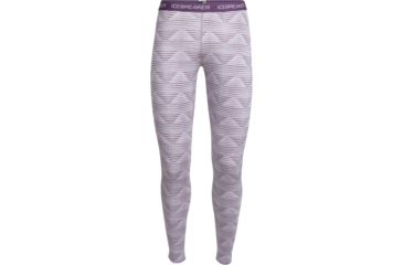 Image of Icebreaker Oasis Leggings Diamond Line - Women's-Silk Heather/Eggplant-Small