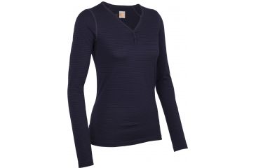 Image of Icebreaker Oasis Long Sleeve Henley Top - Women's-Lotus-Large