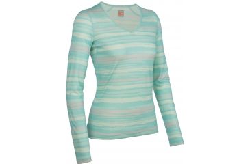 Image of Icebreaker Oasis Long Sleeve V Shoreline Top - Women's-Teardrop-Large