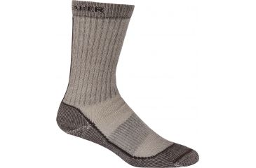 Image of Icebreaker Outdoor Mid Crew Sock - Men's-Bark/Black/Oak-Large