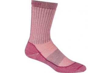 Image of Icebreaker Outdoor Mid Crew Sock - Women's-Cherub/Silver/Ruby-Large