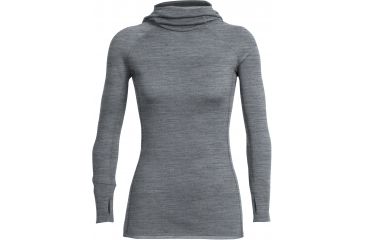 Image of Icebreaker Quantum Scuba Hooded Pullover - Women's-Gritstone Heather-Large