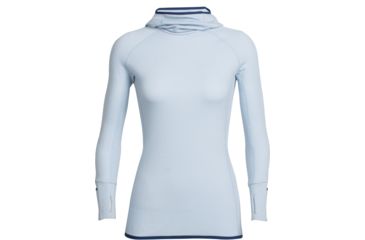 Image of Icebreaker Quantum Scuba Hooded Pullover - Women's-Ice Blue/Largo-Small