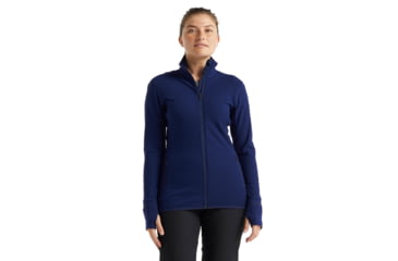 Image of Icebreaker RealFleece Descender Long Sleeve Zip Jacket - Womens, Royal Navy, Small, IB103900466S