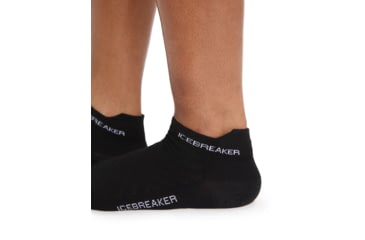 Image of Icebreaker Run+ Ultralight Micro Socks - Women's, Black/Snow, Medium, IB104215A06M