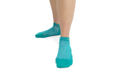 Image of Icebreaker Run+ Ultralight Micro Socks - Womens, Flux Green/Solar, Medium, IB104215895M