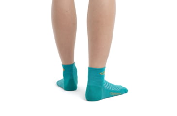 Image of Icebreaker Run+ Ultralight Mini Socks - Women's, Flux Green/Solar, Large, IB104216895L