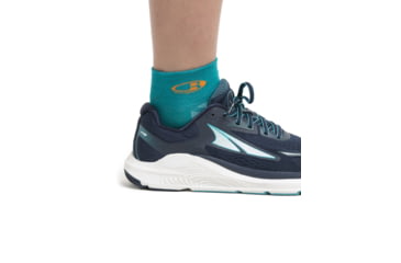 Image of Icebreaker Run+ Ultralight Mini Socks - Womens, Flux Green/Solar, Large, IB104216895L