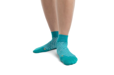 Image of Icebreaker Run+ Ultralight Mini Socks - Womens, Flux Green/Solar, Large, IB104216895L