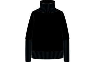 Image of Icebreaker Seevista Funnel Neck Sweater - Women's, Black, Extra Large, IB0A59LI001XL