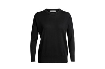 Image of Icebreaker Shearer Crewe Sweater - Womens, Black, Large, 104822001L