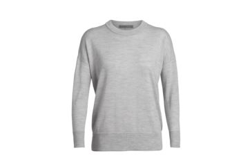 Image of Icebreaker Shearer Crewe Sweater - Womens, STEEL HTHR, Small, 104822029S