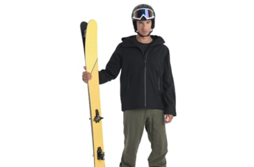 Image of Icebreaker Shell+ Peak Hooded Jacket - Mens, Black, Small, IB0A56QB001S