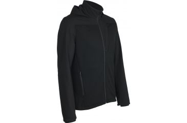 Image of Icebreaker Sierra+ Hood Jacket - Men's-Black-X-Large