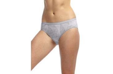 Image of Icebreaker Siren Hipkini - Women's-Rosette Blizzard Heather-Large