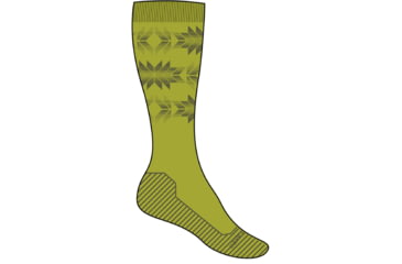 Image of Icebreaker Ski+ Light Over The Calf Socks Ski Heritage Socks - Men's, Bio Lime/Loden, Extra Large, IB105179867XL