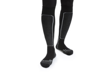 Image of Icebreaker Ski+ Light Over The Calf Socks - Women's, Black, Medium, IB104879001M