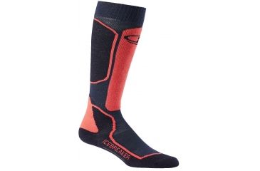 Image of Icebreaker Ski+ Lite Over The Calf Sock - Womens-Largo/Admiral/Azalea-Large