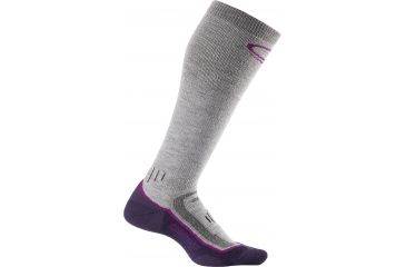 Image of Icebreaker Ski Med Over The Calf Sock - Women's-Black/White/Black-Large