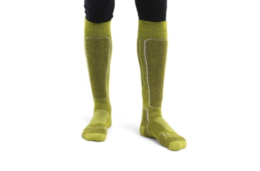 Image of Icebreaker Ski+ Medium Over The Calf Socks - Mens, Bio Lime/Nightshade/Snow, Small, IB104884917S