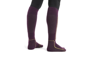 Image of Icebreaker Ski+ Medium Over The Calf Socks - Men's, Nightshade/Loden/Bio Lime, Extra Large, IB104884916XL