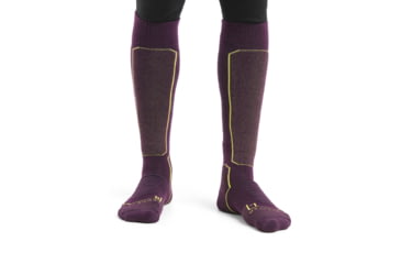 Image of Icebreaker Ski+ Medium Over The Calf Socks - Mens, Nightshade/Loden/Bio Lime, Extra Large, IB104884916XL