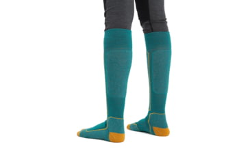 Image of Icebreaker Ski+ Medium Over The Calf Socks - Womens, Flux Green/Solar/Ether, Small, IB104881958S