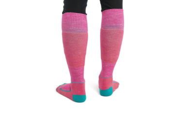 Image of Icebreaker Ski+ Medium Over The Calf Socks - Women's, Tempo/Flux Green/Earth, Small, IB104881956S