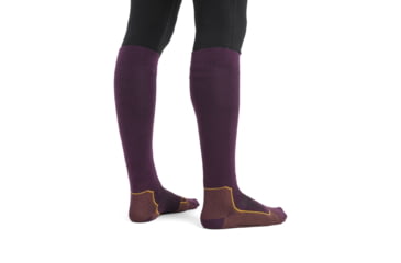 Image of Icebreaker Ski+ Ultralight Over The Calf Socks - Men's, Nightshade/Earth/Solar, Extra Large, IB104878921XL
