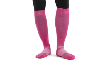 Image of Icebreaker Ski+ Ultralight Over The Calf Socks - Womens, Tempo/Flux Green/Earth, Large, IB104784956L