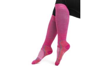 Image of Icebreaker Ski+ Ultralight Over The Calf Socks - Womens, Tempo/Flux Green/Earth, Large, IB104784956L
