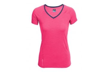 Image of Icebreaker Spark Short Sleeve V Top - Women's-Cherub/Admiral Heather-Medium