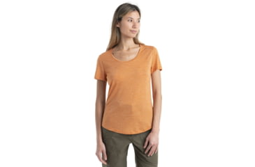 Image of Icebreaker Sphere II Short Sleeve Scoop T-Shirt - Womens, Earth Heather, Large, IB0A56EY875L