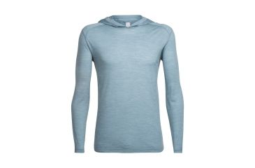 Image of Icebreaker Sphere Long Sleeve Hood, Vapour Hthr, 2XL, 104138001XXL