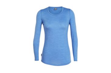 Image of Icebreaker Cool-Lite Sphere Long Sleeve Low Crewe - Women's, Cove Heather, Small, 104677401S