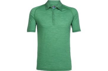 Image of Icebreaker Sphere Short Sleeve Polo - Men's-Cricket Heather-Large