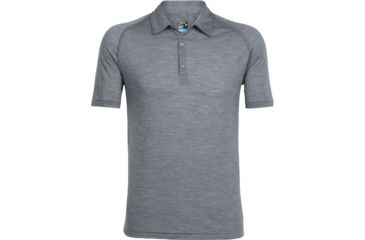 Image of Icebreaker Sphere Short Sleeve Polo - Men's-Gritstone Heather-XX-Large
