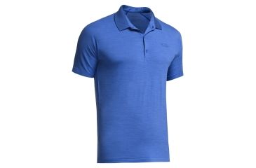 Image of Icebreaker Sphere Short Sleeve Polo - Men's-Cadet Heather-Large