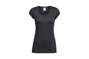 Image of Icebreaker Sphere Short Sleeve Scoop, Black Hthr, L, 104263001L