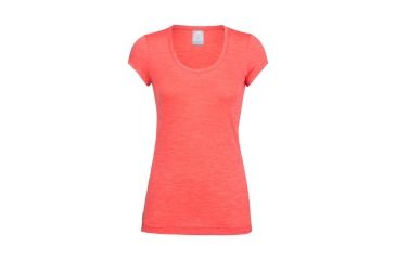 Image of Icebreaker Sphere Short Sleeve Scoop, Poppy Red Hthr, L, 104263601L