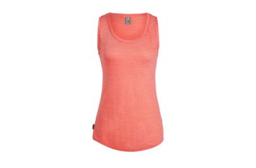 Image of Icebreaker Cool-Lite Sphere Tank - Women's, Ember/Snow/Stripe, Large, 104678601L
