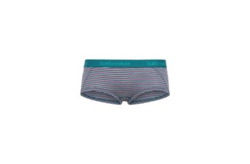 Image of Icebreaker Sprite Hot Pants - Women's, Velvet/Dew/Stripe, Extra Small, 103023610XS