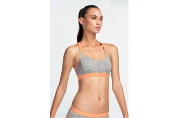 Image of Icebreaker Sprite Racerback Bra - Women's, Metro/Peach, Large, 561291