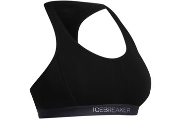Image of Icebreaker Sprite Racerback Bra - Women's, Black/Panther, Large, 100500-Black/Panther-Large